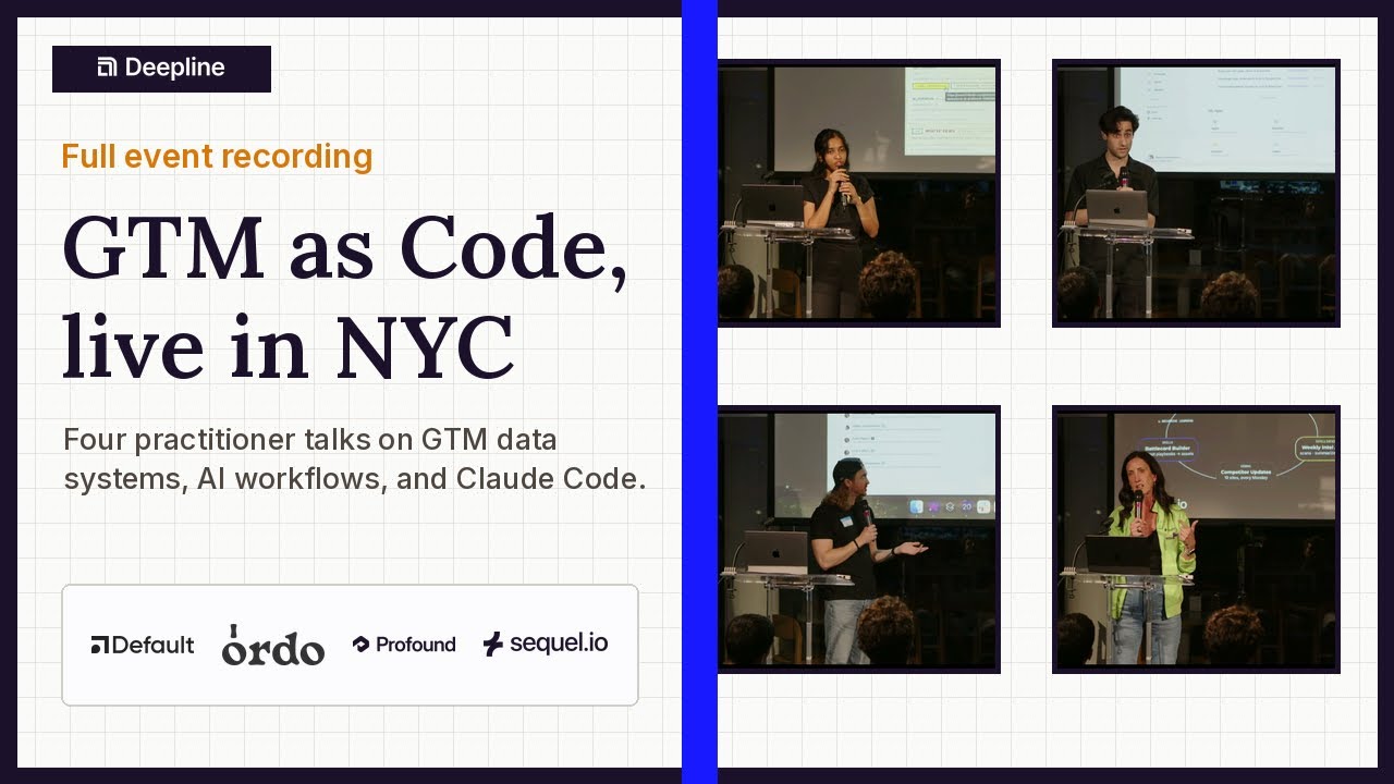GTM as Code, live in NYC: full event recording with the speakers.