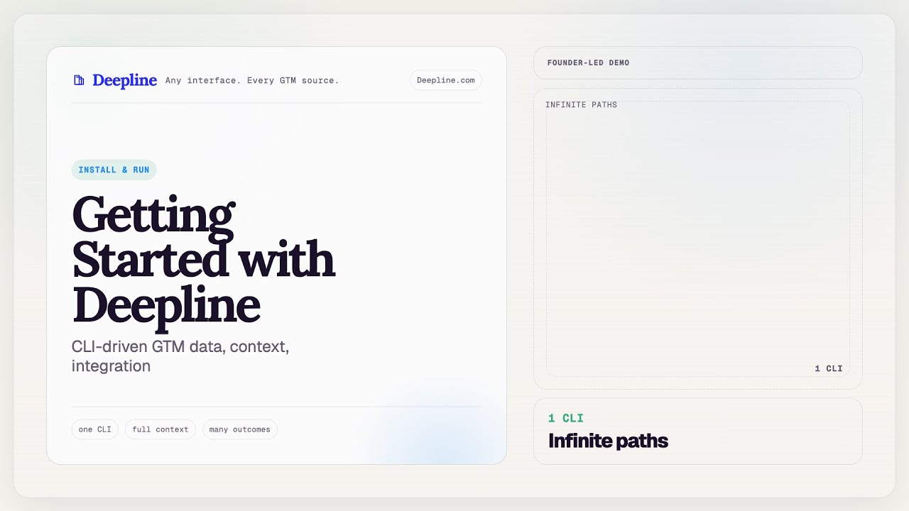 Getting Started with Deepline video walkthrough.